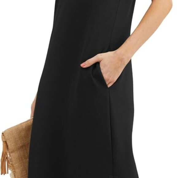 Women Maxi Dress Loose Pockets Summer Casual Long Rayon Blend XS-3XL - Picture 2 of 6